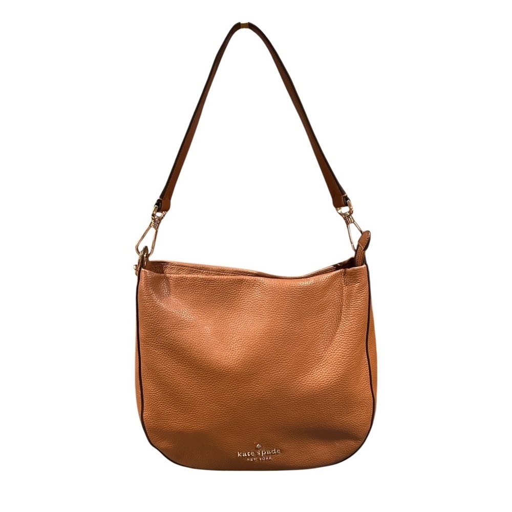 kate spade Brown Pebbled Leather Shoulder Bag